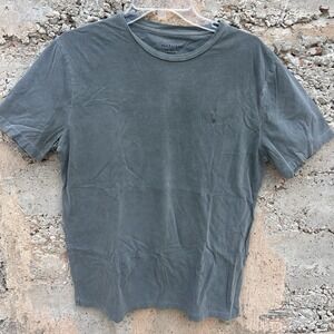 ALL SAINTS Solid Army Green Logo SHORT SLEEVE T-SHIRT FOR MEN Sz Large L